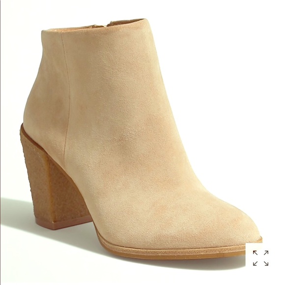 J. Crew Factory Shoes - Jcrew crepe heel suede ankle booties women’s 7
